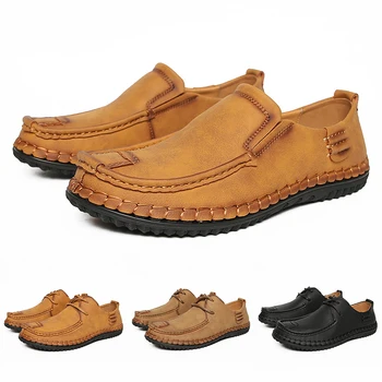 

Super Comfortable Casual Leather Shoes Men Soft Leather Loafers Men Shoes Breathable Flats Shoe Hot Sale Plus Size