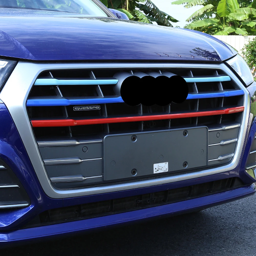 Для Audi Q5 FY, автомобильный Стайлинг, передний капот, средняя сетка, бампер, решетка, рамка, наклейка, накладка, внешний аксессуар