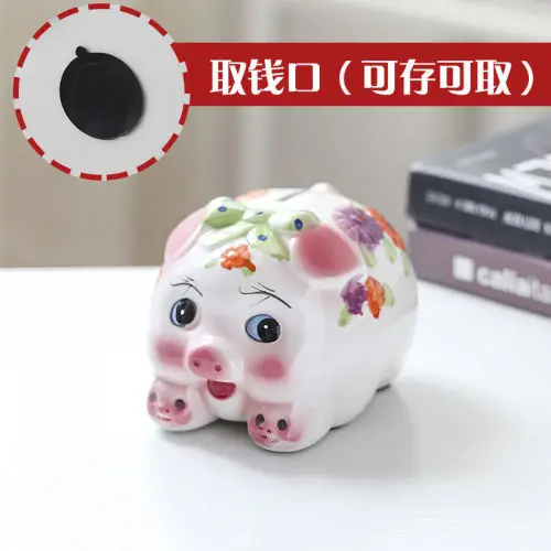 Белый фарфор свинья копилка Детская мультфильм Мода Милые деньги экономия Творческий Alcancia Transparente домашний декор GG50cq - Цвет: Normal