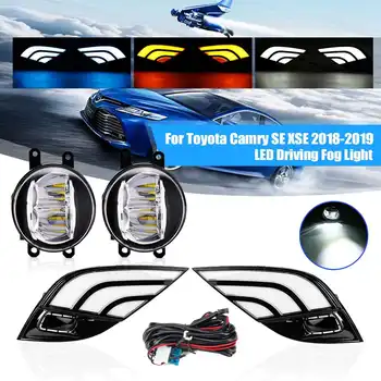 

Fog Lamp Light Set LER Light Grill Cover Halogen Bulb with Switch Cable Car Accessories for Toyota Camry XSE 2018 2019+