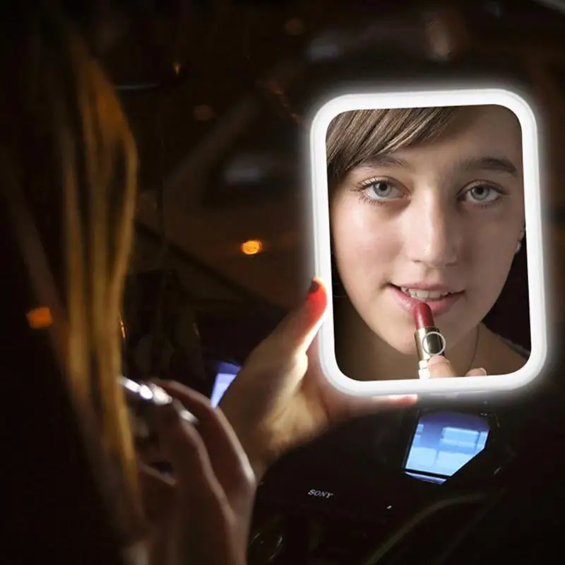 Светодиодный зеркало для макияжа, настольное зеркало для макияжа, светильник, умный сенсорный экран, светодиодный зеркало для макияжа, косметические инструменты