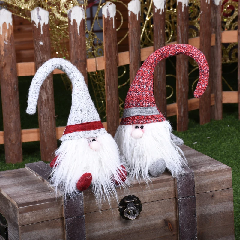 Рождественский Санта-Клаус куклы рождественская елка украшение для дома окно