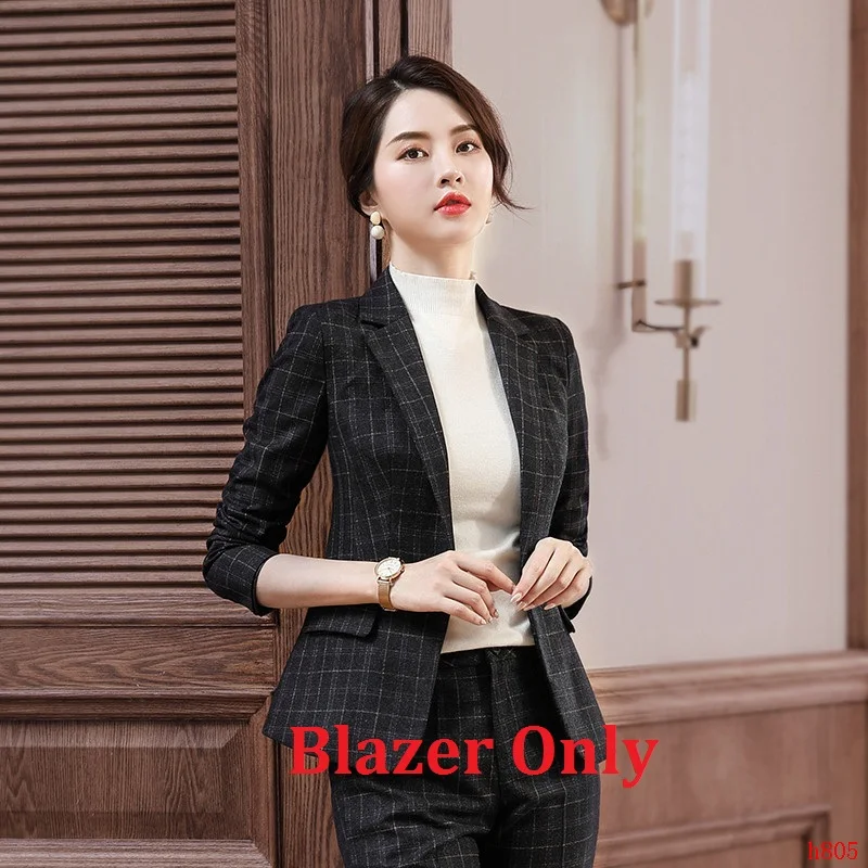 Blazer Only Стиль блейзеры Wmen деловые костюмы формальные офисные костюмы рабочая одежда брюки и куртки наборы - Цвет: Blazer Only