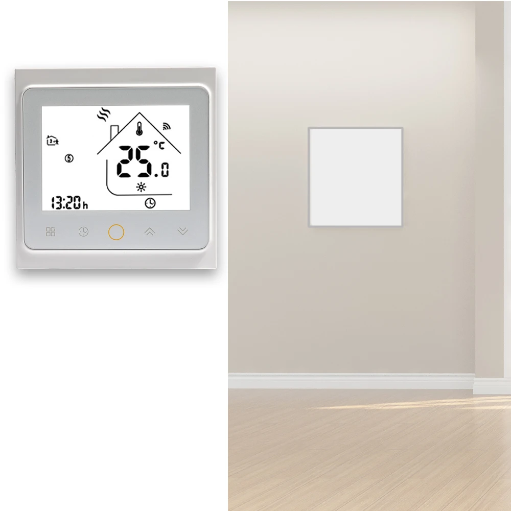 Can be used with Alexa Google Home WiFi smart thermostat for water and gas boilers for hydroelectric floor heating