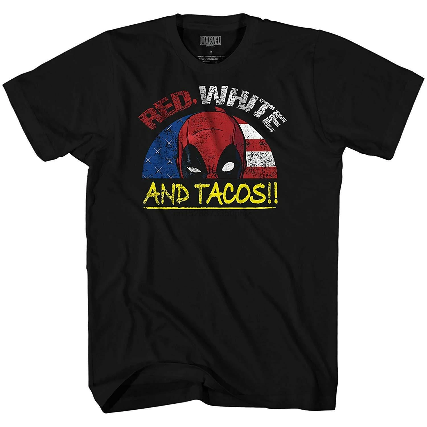 

Deadpool American Flag Tacos Funny Avengers X-Men Cotton Adult Mens T-Shirt Tee Graphic Brand New T Shirts Top Tee