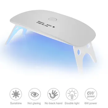 

Beateal New Nail Dryer 5W Nail Lamp White Pink Light LED UV Lamp Support USB Charger Cure UV LED Nail Gel Machine