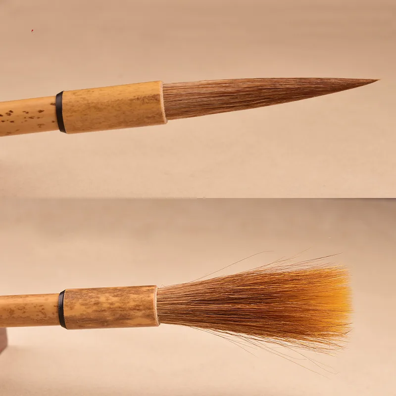 Chinese Calligraphy Brushes Pen Landscape Painting Brush Set Watercolor Drawing Weasel Hair Brush Slender Gold Script Practice