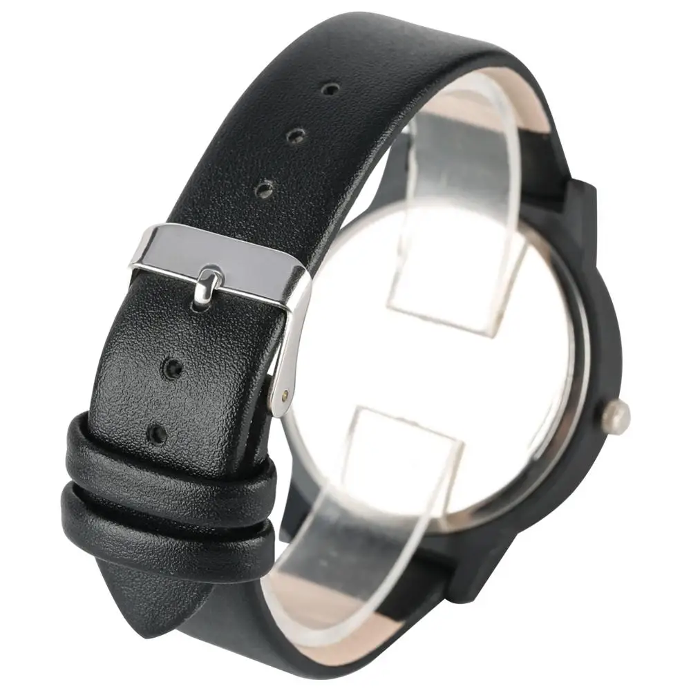 Fashion Jesus Loves Design Quartz Watch Black PU Leather Strap Men Watches Large Dial Unique Male Clock Gift relogios masculino