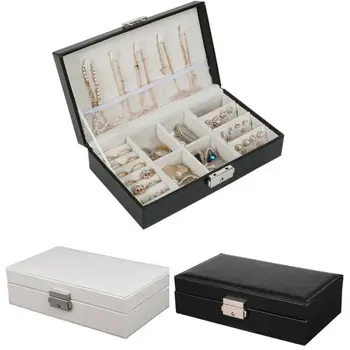 

US Portable Travel Jewelry Box Organizer Velvet Jewellery Ornaments Case Storage
