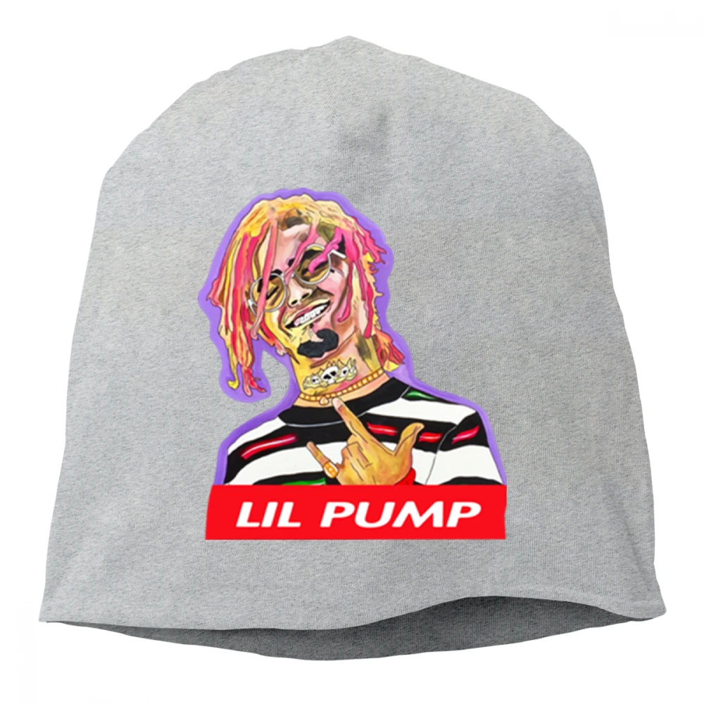 Серый LILPump, вязанная хлопковая шапка, Skullies, унисекс, мужская, женская, хеджирующая шапка, весна, осень, уличная, повседневная, Спортивная, хип-хоп шапка, шапочки - Цвет: Серый