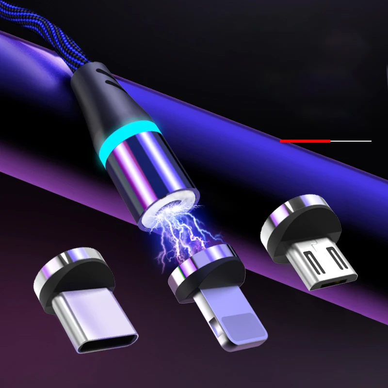 Магнитный Micro USB кабель для iPhone, samsung, Xiao, быстрая зарядка, кабель для передачи данных, магнитный usb type C, Lightning, для мобильного телефона