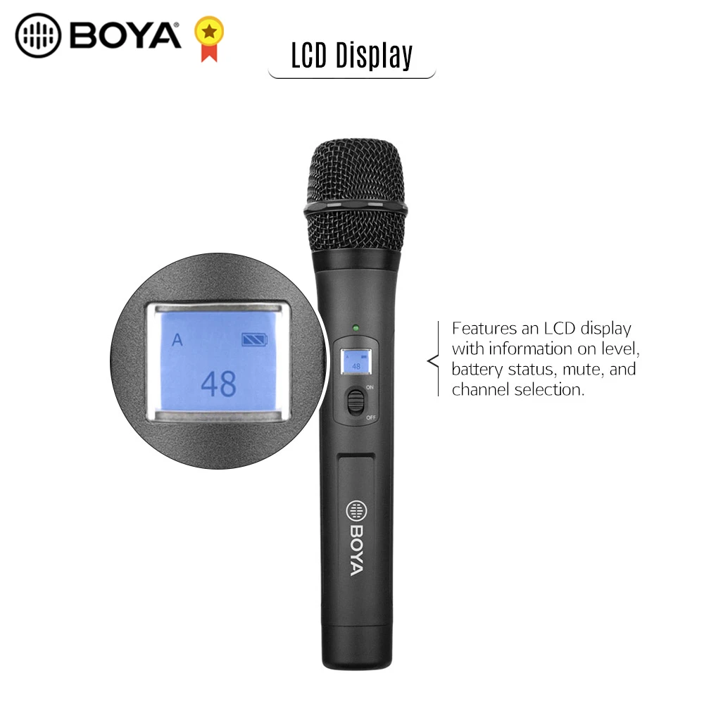 BOYA BY-WHM8 Pro 48-канальный беспроводной ручной микрофон UHF для интервью встречи