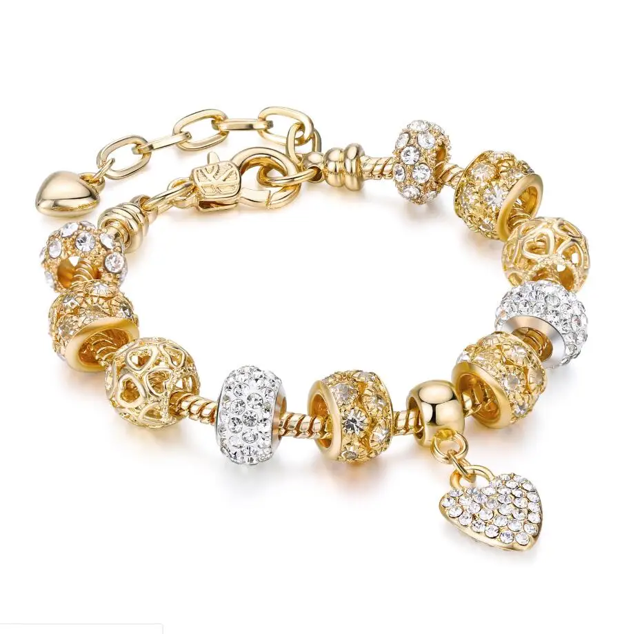 21 дополнительный роскошный хрустальный браслет в форме сердца, браслеты и браслеты, золотые браслеты с камнями для женщин, женские Этнические украшения