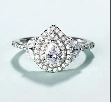 

T713 925 Sterling Silver Personalized Rings For Women Cubic Zirconia Stone Rings