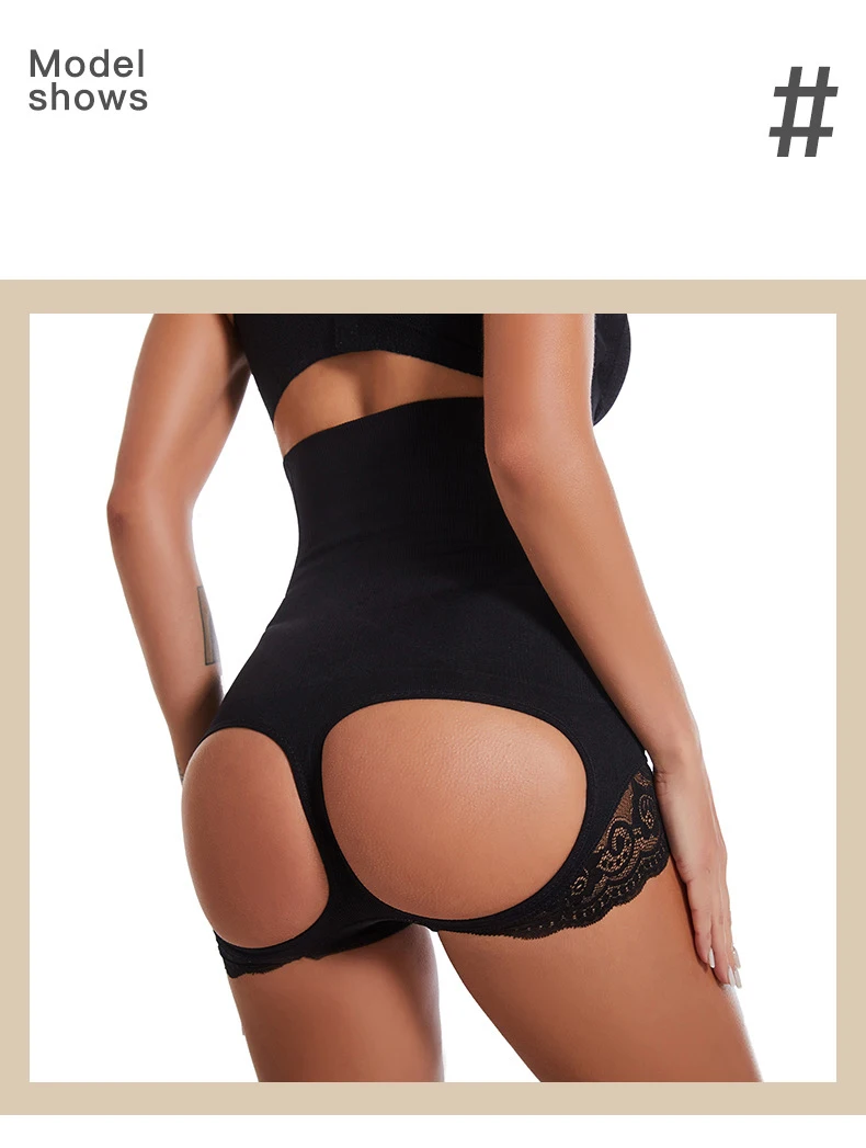 Women Sexy Tummy Control Cotton Panties High Waist Butt Lifter Shaperwear Lace Seamless Underwear Body Shaper Plus Size Thong best tummy control shapewear uk