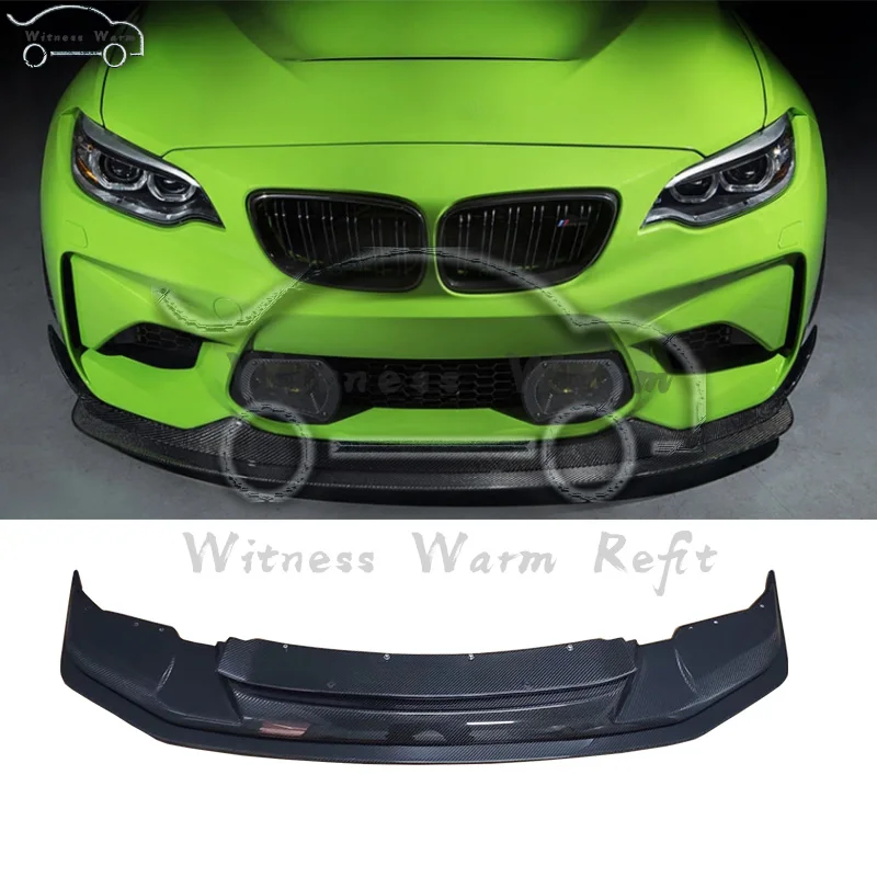 Углеродное волокно/FRP автомобильный передний бампер для губ спойлер для BMW F87 M2 автомобильный комплект кузова-UP