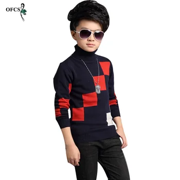 

Boy turtleneck, autumn winter warm render unlined upper garment, children 5 to 17 year olds leisure long-sleeved sweater