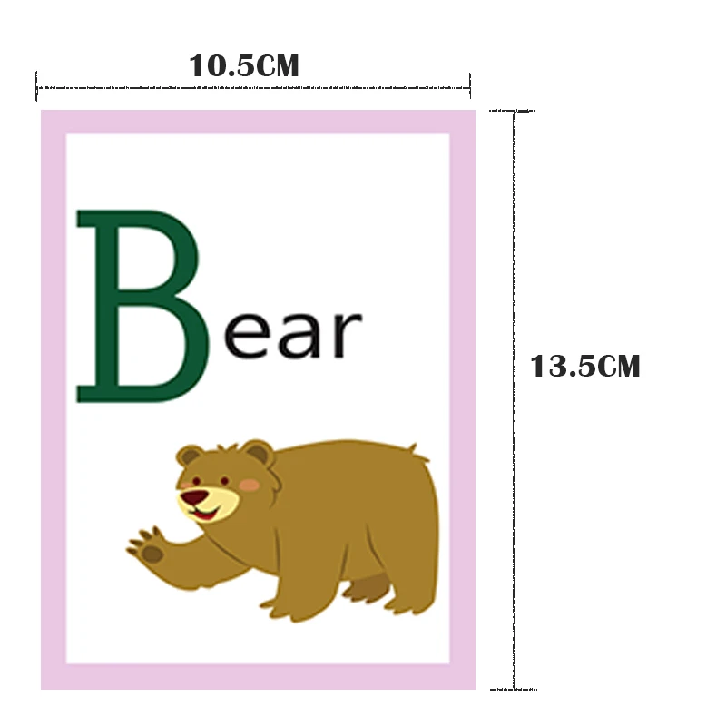 26 букв алфавита Английский ABC карманные карты малыш Монтессори обучение