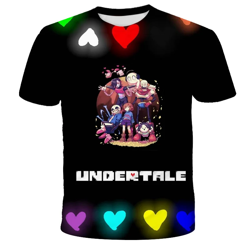 Undertale Kids T shirts Boys Sans Frisk Chara 3D Printed Summer Short Sleeve Girls Tee Shirt Cute Multicolor Cartoon Child Tops | Детская