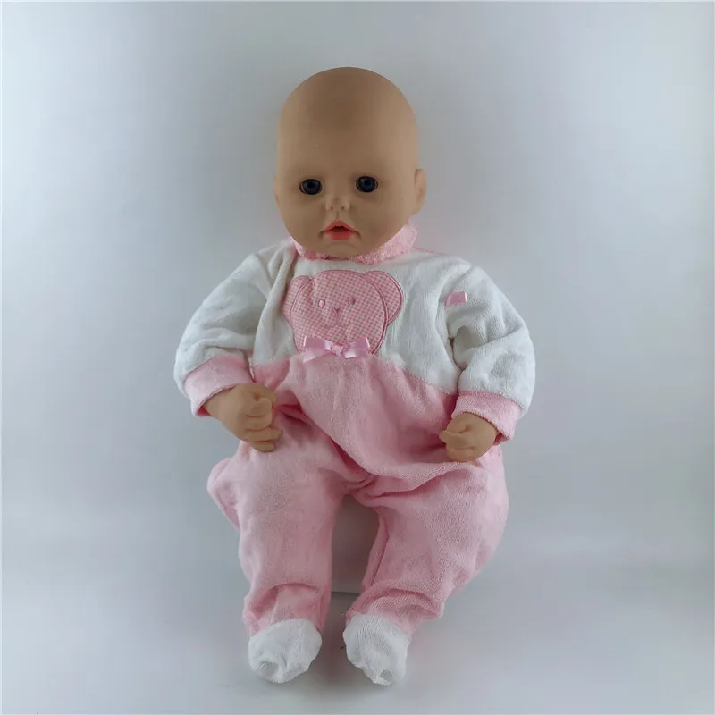 Розовый комбинезон+ шапочка, комплект одежды для куклы, подходит для детей 46 см/18nch, лучший подарок на день рождения для детей(продается только одежда - Цвет: Оранжевый