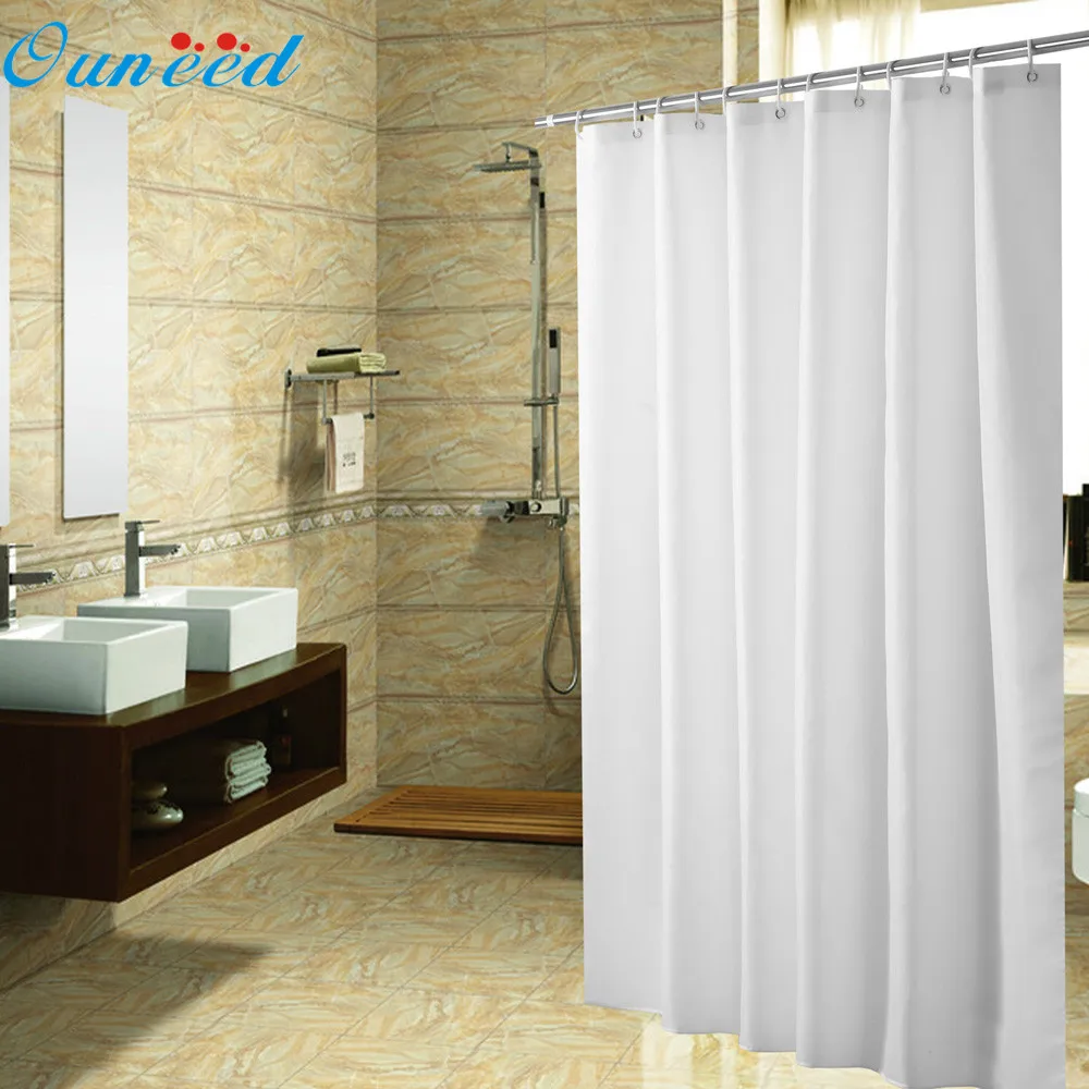 Ouneed Shower Curtain Mildew Resistant Anti-Bacterial Bath/Toilet Curtains with Hooks Solid color Non Slip Bathroom 2020 | Дом и сад