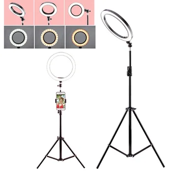 

Selfie Ring Light With Tripod Stand For Tik Tok Video Makeup Ring Lamp Photographic Lighting Ring Ligth For Cell Mobile Phone