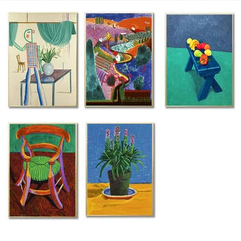 

David Hockney Nichols Canyon,Posters Prints Oil Painting Prints on Canvas Painting Home Decoration Wall Picture Wall Art Prints