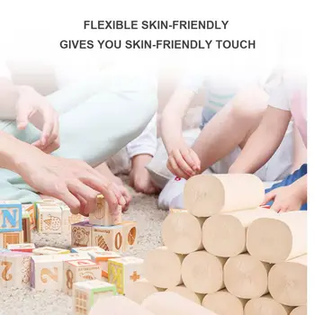 

Natural Bamboo Pulp Roll Paper Can Be Wet Water Without Paper Scraps 6 Rolls / Lift 2