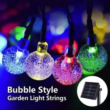 

Fairy String Light Crystal Globe Ball Solar Landscape Lamp Outdoor Festival Yard Crystal Ball Light Fairy Light 20/30LED