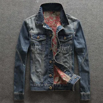 

Men's Casual Single Breasted Denim Jacket Mens Jeans Jackets and Coats High Quality Plus Size Jacket