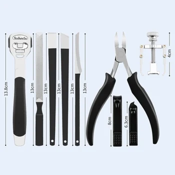 

Manicure Set Stainless Steel Nail Clipper Set Pedicure Set Fingernails Toenails Clippers Sharp Nail Cutter Hair Grooming Kit