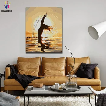 

DIY painted the beauty painting is a combination of number and toolkits with a frame of 40x50