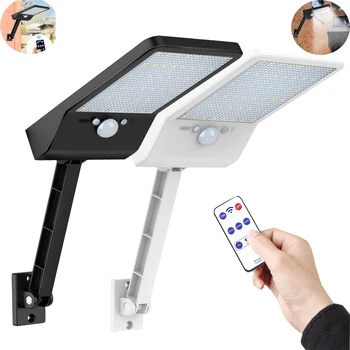 

solar street light 48 LED remote control rotate bracket Solar Light Three Modes Black White Waterproof Outdoor Garden