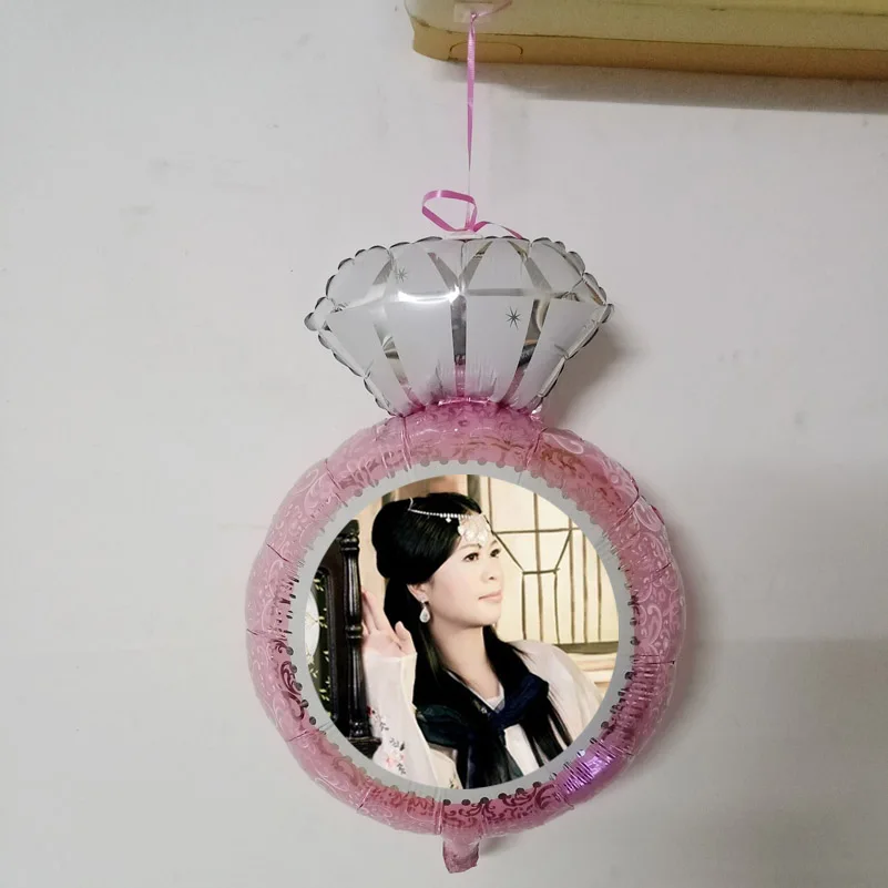 middle diamond helium foil balloon 62x43cm with photo print -6