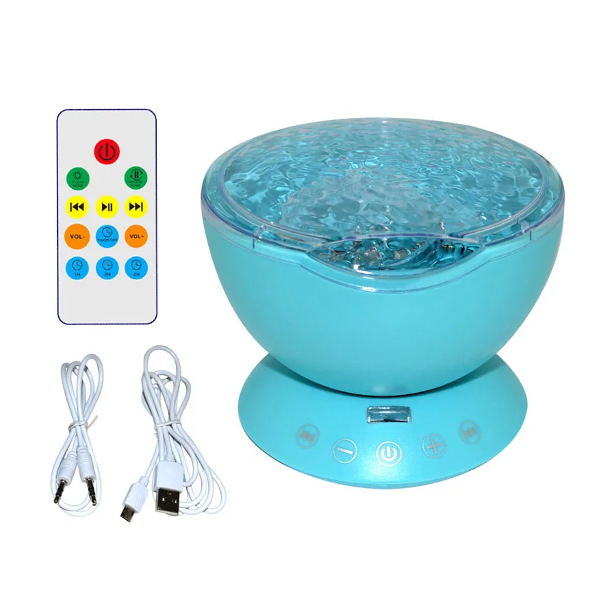 Океан волны проектор с мини Музыка новинка детские лампа 7 Цвета светодиодный ночной Светильник звездного неба Дистанционное Управление ночника для детей