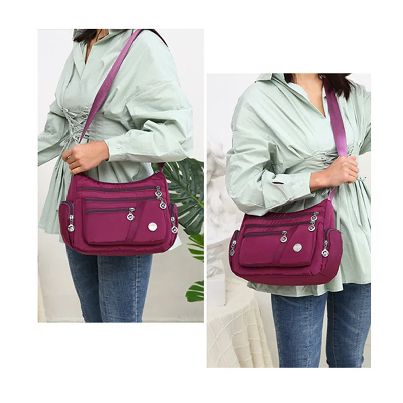 Bag Fashion Women Shoulder Messenger Nylon Oxford Lightweight Waterproof Zipper Package Large Capacity Travel Crossbody crossbody bag women shoulder bag women messenger bag