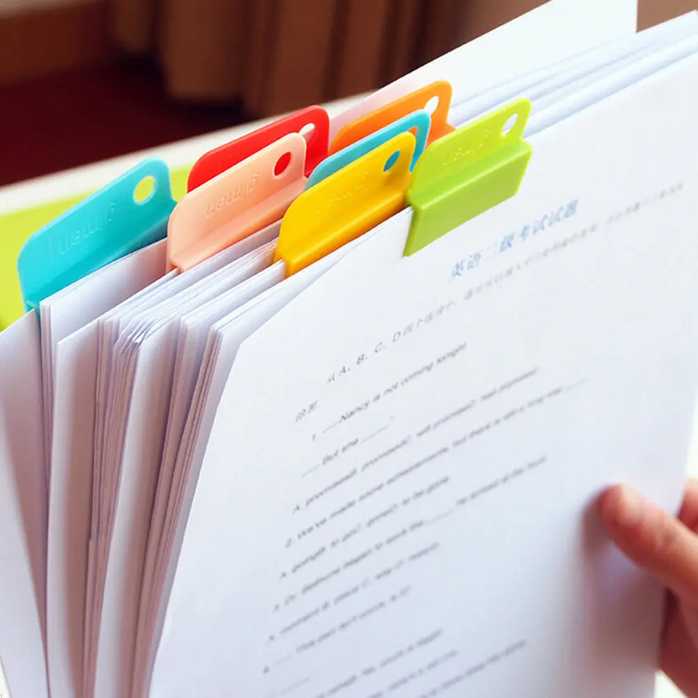 Color al azar cuadernos Memo Clip papelería Clips sencillos etiqueta Clips para papeles etiquetas para Carpeta Clips hecho a mano DIY Almacenamiento de oficina