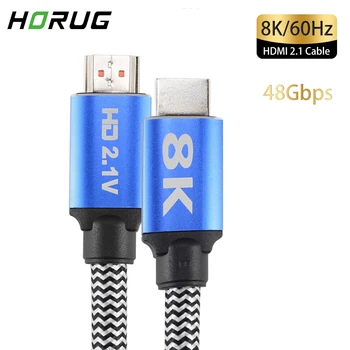 

HDMI 2.1 Cable 4K 120Hz 8K 60Hz 48Gbps For PS4 TV HDTVs PC Computer Splitter Switch Box Extender 8K Video HDMI 2.1 Drop Shipping