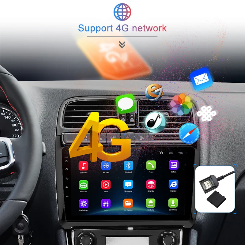 Junsun V1 2G+ 32G Android 9,0 для Volkswagen POLO 2012- автомобильный Радио мультимедийный видео плеер gps RDS 2 din dvd