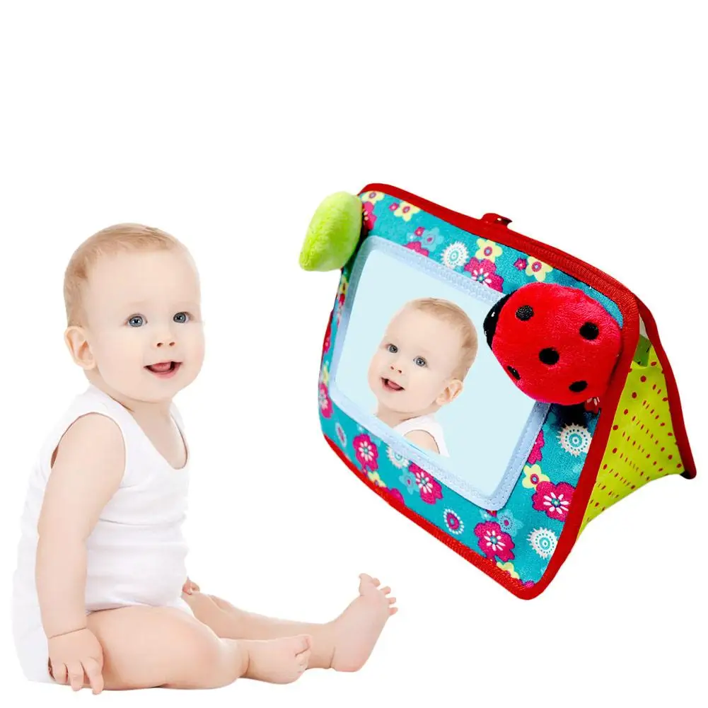 Baby Floor Mirror Toy Children Hanging Rattle Toys Infant Kids Discover and Play Activity Developmental Plush rattles | Игрушки и хобби