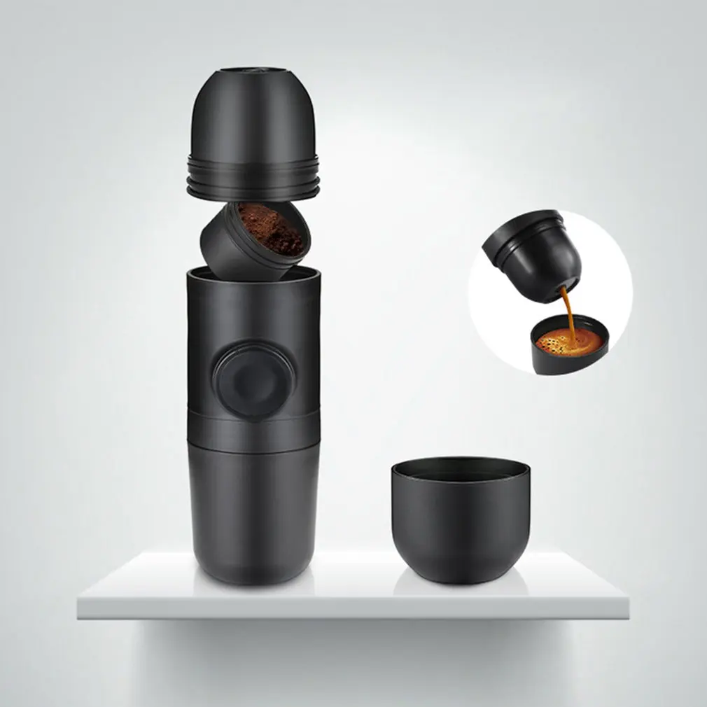 Portable Manual Coffee Machine Mini Coffee Maker Handheld Pressure Espresso Coffee Machine Pressing Coffee Cup