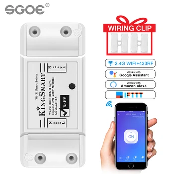 

tuya/ewelink Basic Smart Wifi Switch DIY Wireless Remote Domotica Smart Home Automation Relay Module Controller Work with Alexa