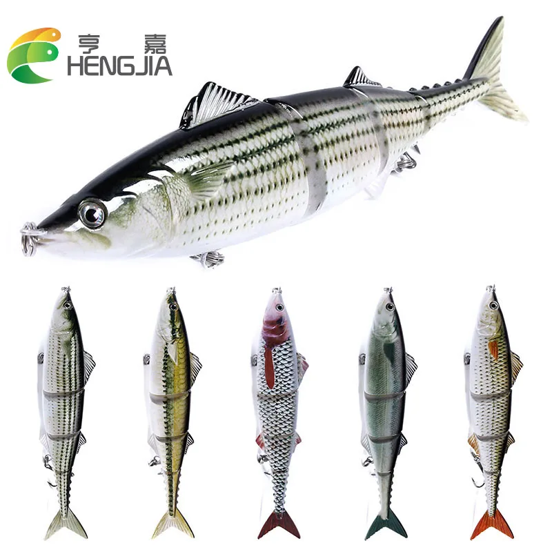 Hengjia 1pcs Jointed Minnow Fishing Lures Wobblers 20cm/54.8g Lifelike 4 Sections Swim Bait Isca