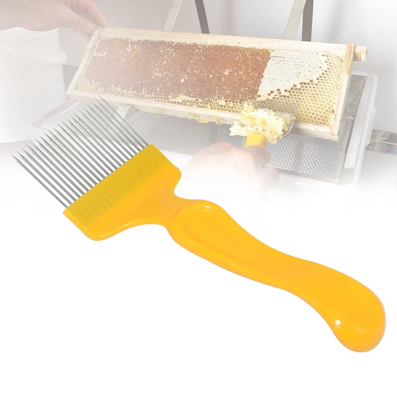 

Beekeeping Tools 21 Pin Straight Needles Uncapping Forks handle Stainless Steel Honey Sparse Rake Shovel Comb Bee Equipment