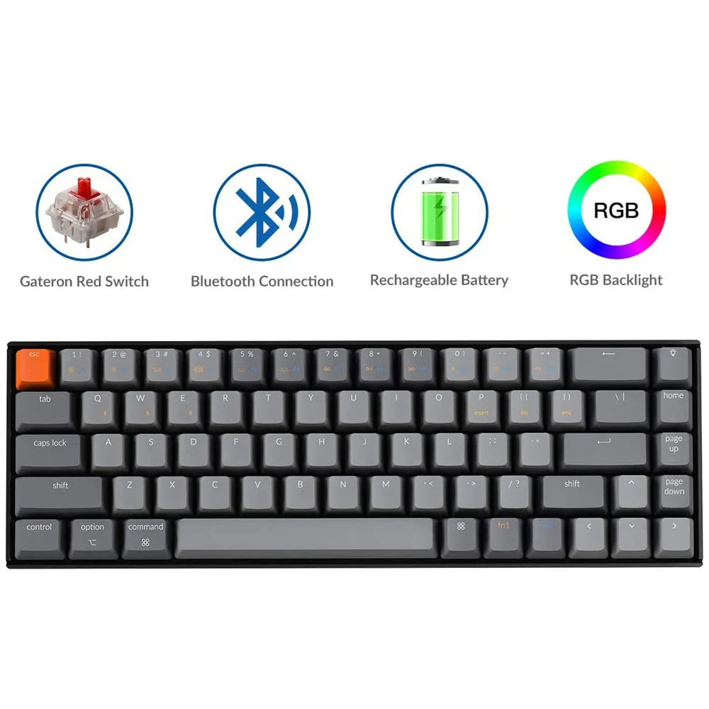 Keychron K6 P 68 ключ Беспроводная Bluetooth USB компьютерная механическая клавиатура, RGB переключатель с подсветкой Gateron для Mac Windows|Клавиатуры| | АлиЭкспресс