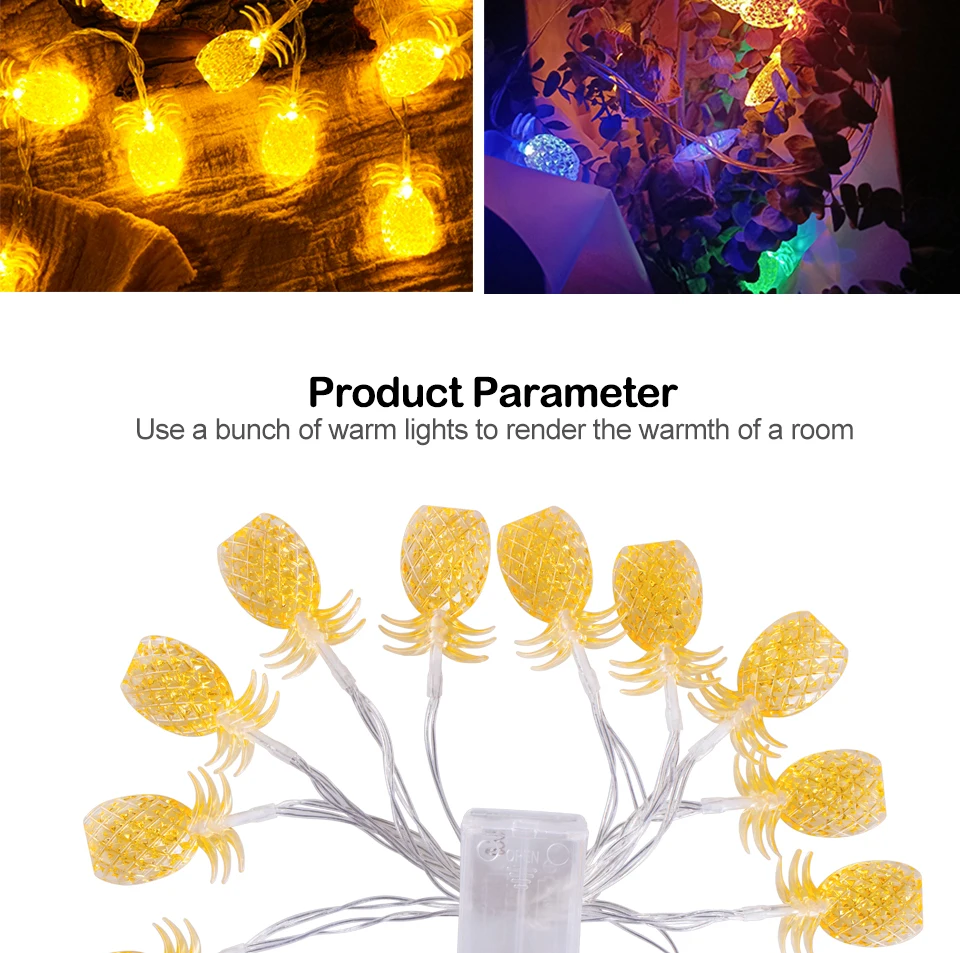 wall night light LED Pineapple Garland String Lights Christmas Fairy Tale String Lights Outdoor Holiday Wedding Christmas Party Home Decoration moon night light