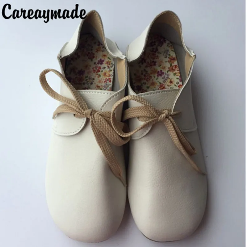 Careaymade-Pure handmade women's shoes,leather the retro art mori girl shoes,Casual Flats shoes,Literary Retro Floral Lazy shoes