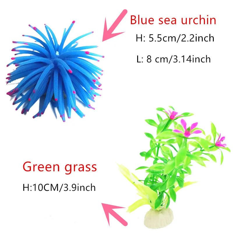 Aquarium Accessories Model Aquatic Plants Plastic Fake Aquatic Plants Fish Tank Landscaping Artificial Plant Underwater Combinat