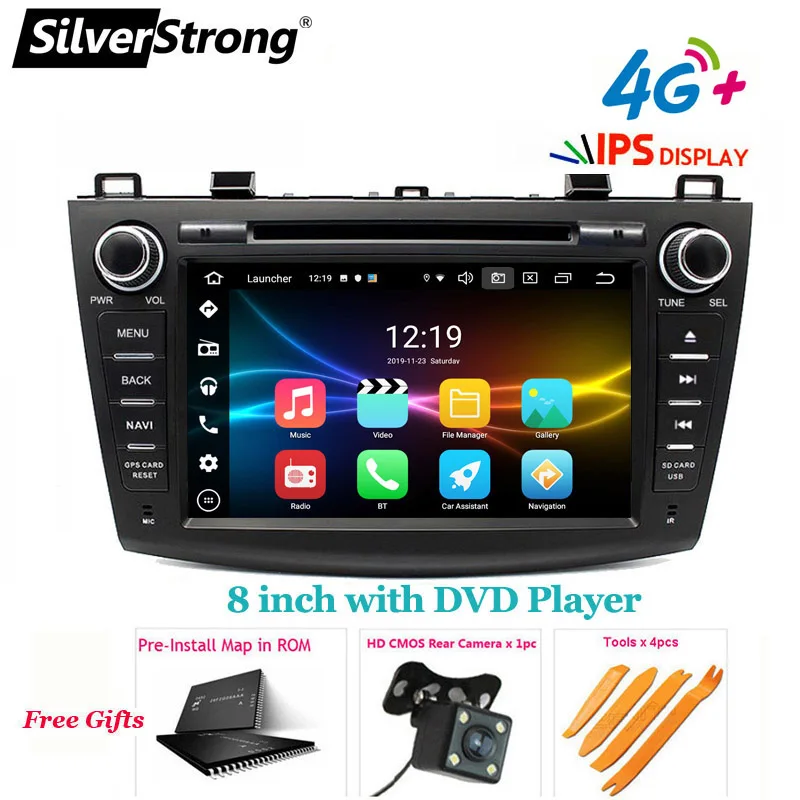 SilverStrong 4G модем Android 10 0 автомобильный DVD для Mazda 3 Axela SIM Автомобильный