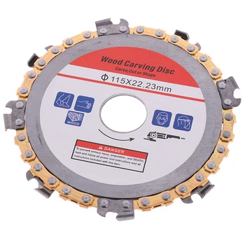 

4.5'' Angle Grinder Disc 8 Tooth Chain Saw Blade For Woodcarving Cutting Cutter 10000-13000RPM